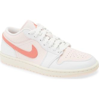 Nike Jordan Air Jordan 1 Low SE Basketball Sneaker in Summit White/Ember/Pink at Nordstrom Rack, Size 6.5