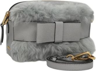 Miu Miu Tweedehands leren schoudertassen - Dames - Vintage Schoudertas - Grijs - ONE Size - Leer - Vintage