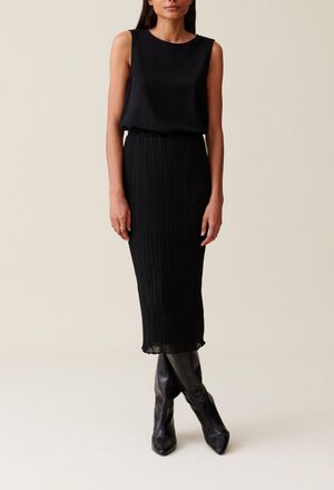 Claudie Pierlot Robe 7/8&egrave;me col rond &eacute;lastiqu&eacute;e