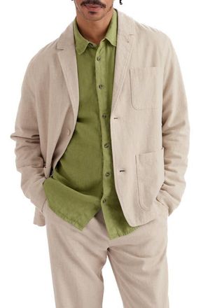 Seasalt Cornwall Messack Cotton & Linen Sport Coat in Undyed Linen at Nordstrom, Size Xx-Large
