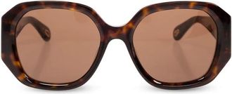 Chlo&eacute; Marcie Zonnebril - Dames - Zonnebrillen - Bruin - 56 MM - Accessoires