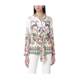 Etro Etro, Shirts, female, Multicolor, Size: M Safari Jacket With Belt