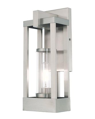 Livex Lighting 1-Light Brushed Nickel Outdoor Wall Lantern