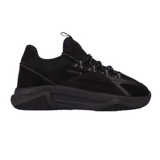 Lavair Dames/Dames Leren Trainers (Zwart)