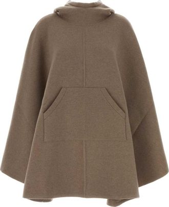 Bottega Veneta Brown Hood Trench Coat