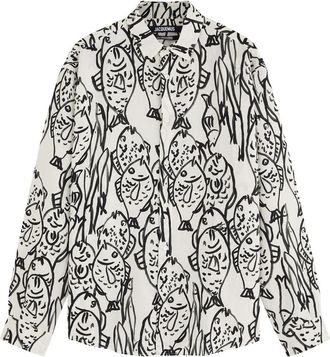 Jacquemus La Chemise Simon Printed Woven Shirt - Black And White - 52 (IT52 / XL)