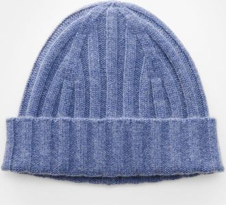 Braun Hamburg Men - Cashmere beanie blue mottled