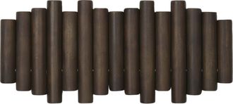 Umbra Picket Appendiabiti Da Parete Con 5 Ganci Ribaltabili, Pino, Noce Invecchiato