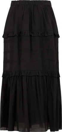 Isabel Marant Womens Long Skirt Black Cotton