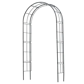 Nature Pergola Arche En Acier En M&eacute;tal - Nature - 113x38xh229cm - Noir