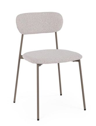 BIZZOTTO Juego 4 sillas marr&oacute;n/gris