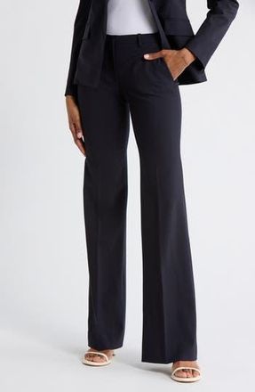 Theory Demetria Stretch Wool Pants in Deep Navy at Nordstrom Rack, Size 14