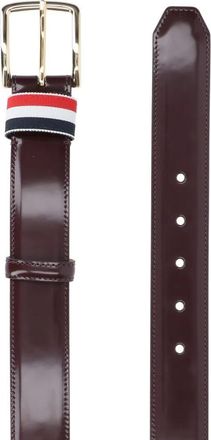 Thom Browne Gürtel - Striped Loop Belt - Brown - Gr. 100 - in Braun - für Damen