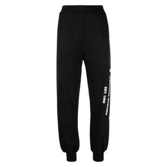 Alexander McQueen Sweatpants, female, Black, XL, Graffiti Logo Jogger Trousers