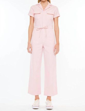 Kancan Wide Leg Jumpsuit In Blushing Pink