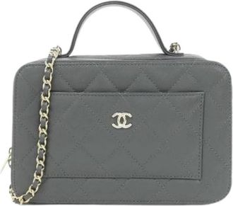 Chanel Pre-owned Caviar Skin Shoulder Bag - Dames - Vintage Handtas - Grijs - ONE Size - Leer - Vintage