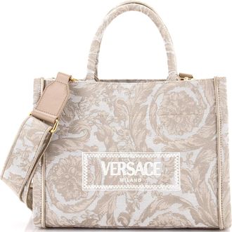 Versace Athena Convertible Tote Barocco Jacquard Small