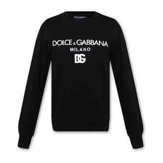 Dolce & Gabbana Sweatshirts, male, Black, Size: 2XL Sweatshirt with logo