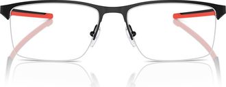 Ferrari 57mm Rectangle Optical Glasses in Matte Black /Demo Lens at Nordstrom