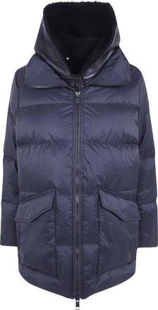 Yves Salomon 76 CM Jas - Dames - Winterjassen - Blauw - M - Jassen