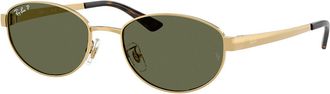 Ray-Ban RB3774D Asian Fit Polarized 001/9A Mens Sunglasses Gold Size 55