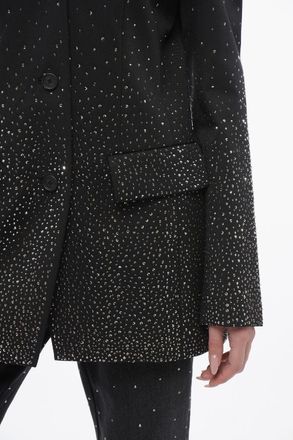Off-white Blazer 3 Bottoni BLING in Lana con Cristalli Degrad&egrave; Off-White