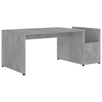 vidaXL Mesa De Centro Madera Contrachapada Gris Hormig&oacute;n 90x45x35 Cm Vidaxl