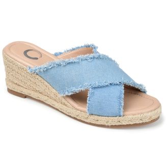Journee Collection Women & apos;s Shanni Espadrille Wedge Sandals