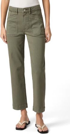 Paige Quincy Ankle Straight Leg Pants in Vintage Ivy Green at Nordstrom, Size 29