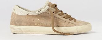 Golden Goose Super-Star Distressed Suede Leather Trainers with Laminated Logo