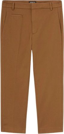 Dondup Wortel Gabardine Katoenen Broek - Dames - Vrijetijds broeken - Bruin - M - Katoen - Broeken