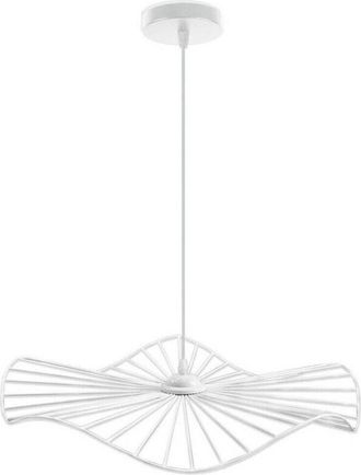 Trade Shop Trade Shop - L&aacute;mpara De Techo De L&aacute;mpara De Ara&ntilde;a Colgante De Suspensi&oacute;n Redonda E27 B31 - Blanco