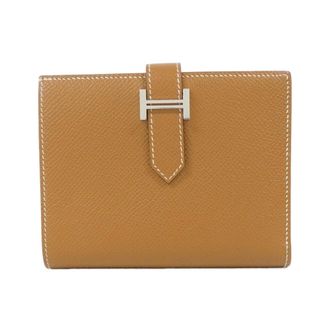 Herm&egrave;s Bearn Gold Epsom Leather Wallet (Bi-Fold) (Pre-Owned)