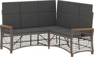 vidaXL Conjunto De Sof&aacute; Reclinable De Jard&iacute;n 5-n&uacute;mero De Plazas Vidaxl