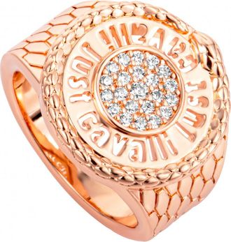 Just Cavalli Womens JCRG01333308 Ladies Ring - Rose Gold Stainless Steel - Size L 1/2