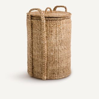 AM.PM Ronde mand met deksel van waterhyacint H60 cm,Tima