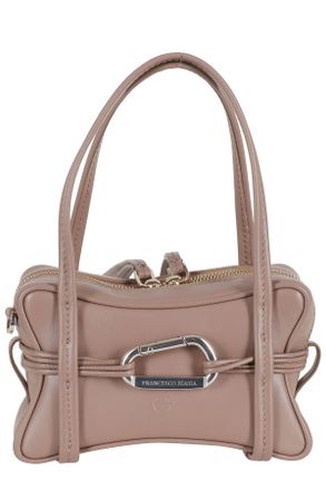 Francesco Biasia Brown Edwige 4Ever Mini Snap-Hook Leather Handbag