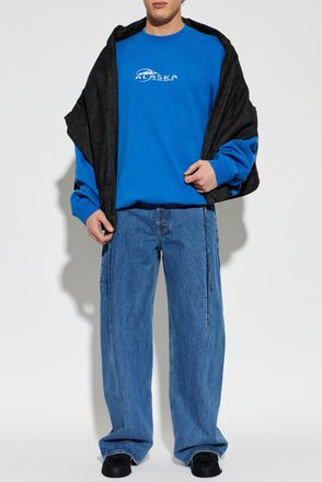 VETEMENTS Sweatshirt With A Crew Neck, Mens, Blue