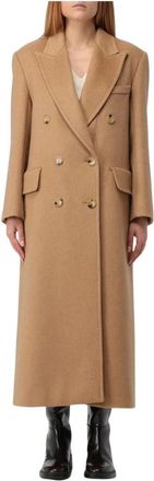 Max Mara Klassieke Camel Double-Breasted Jas - Dames - Mantel - Bruin - S - Jassen