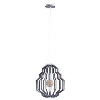 Netlighting Rufo Wire Frame Pendant Ceiling Light Grey 35.5cm 1x E27