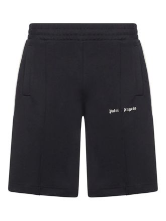 Palm Angels logo-embroidered shorts - Black