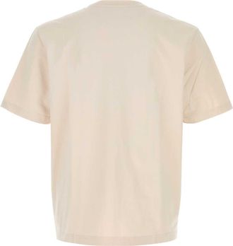 Maison Kitsun&eacute; Mens Sand Cotton T-Shirt Lilacpowder Exterior: Organic T-shirts And Polos