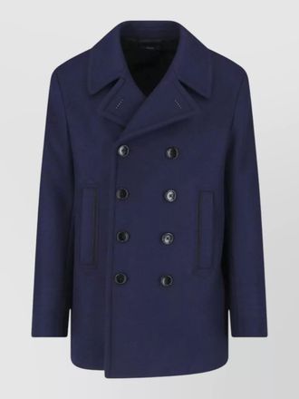 Tom Ford double breasted long sleeve coat notched lapels