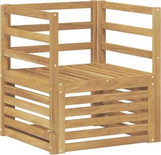 vidaXL Conjunto De Sof&aacute;s De Exterior Madera De Acacia S&oacute;lida Blanco Vidaxl