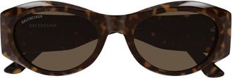 Balenciaga Brown Oval Ladies Sunglasses BB0396SK 002 55