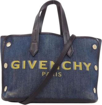 Givenchy Pre-owned Tote Bags, female, Blue, Size: ONE SIZE Pre-owned Denim Shoulder Bag