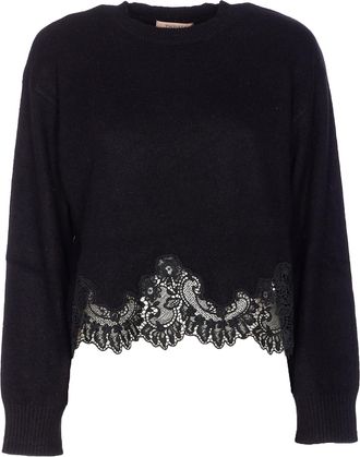 Twin-Set Lace Detail Sweater
