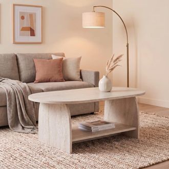 Calicosy Mesa de centro con dos tableros l110 cm - beige