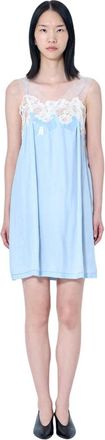 Maison Margiela Taped Slip Dress - Dames - Korte kleedjes - Blauw - XS - Rayon - Kleedjes