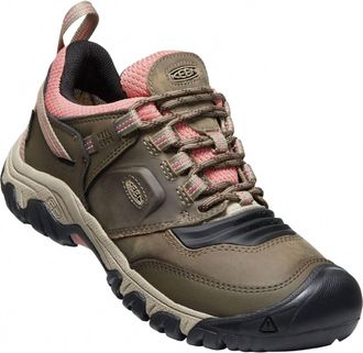Keen Womens Ridge Flex Waterproof In Timberwolf/ Brick Dust